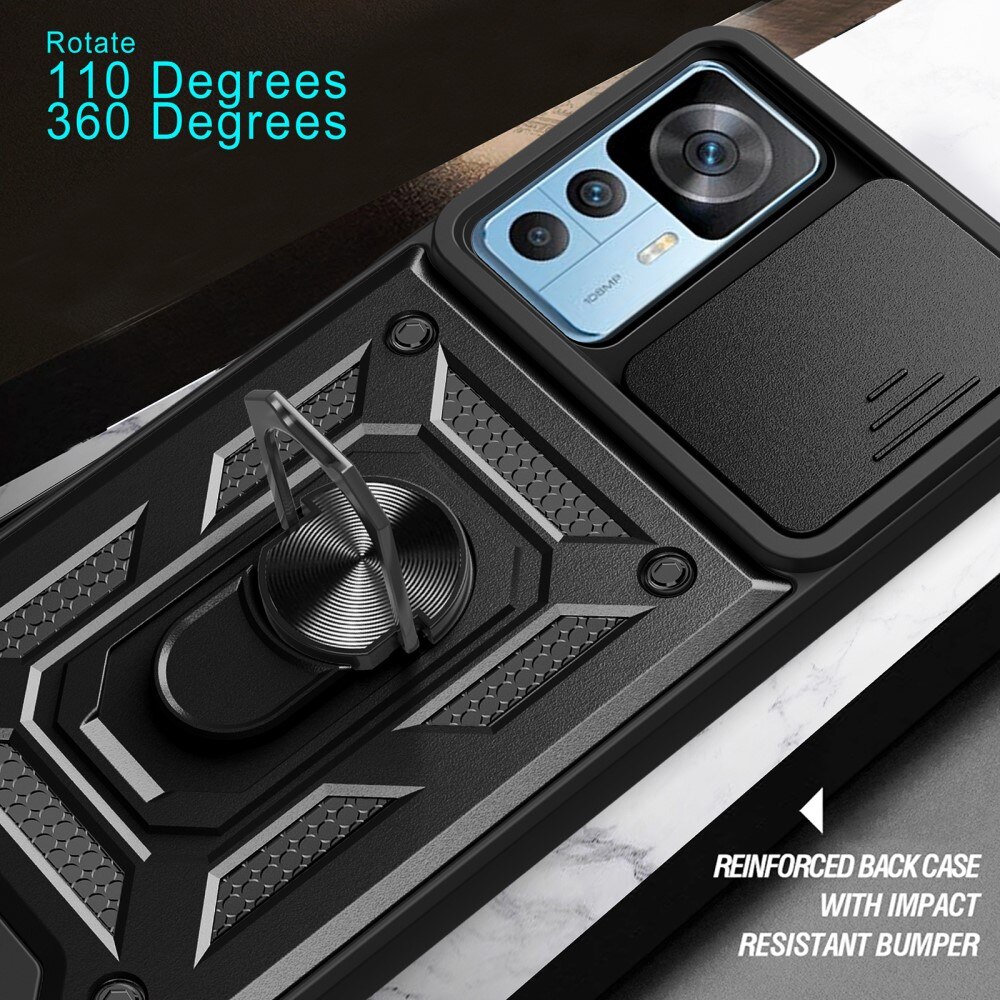 Hybridskal Ring + Kameraskydd Xiaomi 12T Pro Svart