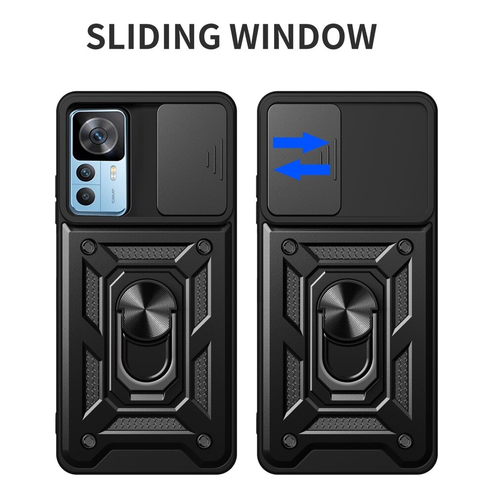 Hybridskal Ring + Kameraskydd Xiaomi 12T Pro Svart