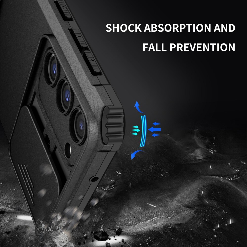 Samsung Galaxy S23 Plus Kickstand Skal Kameraskydd Svart