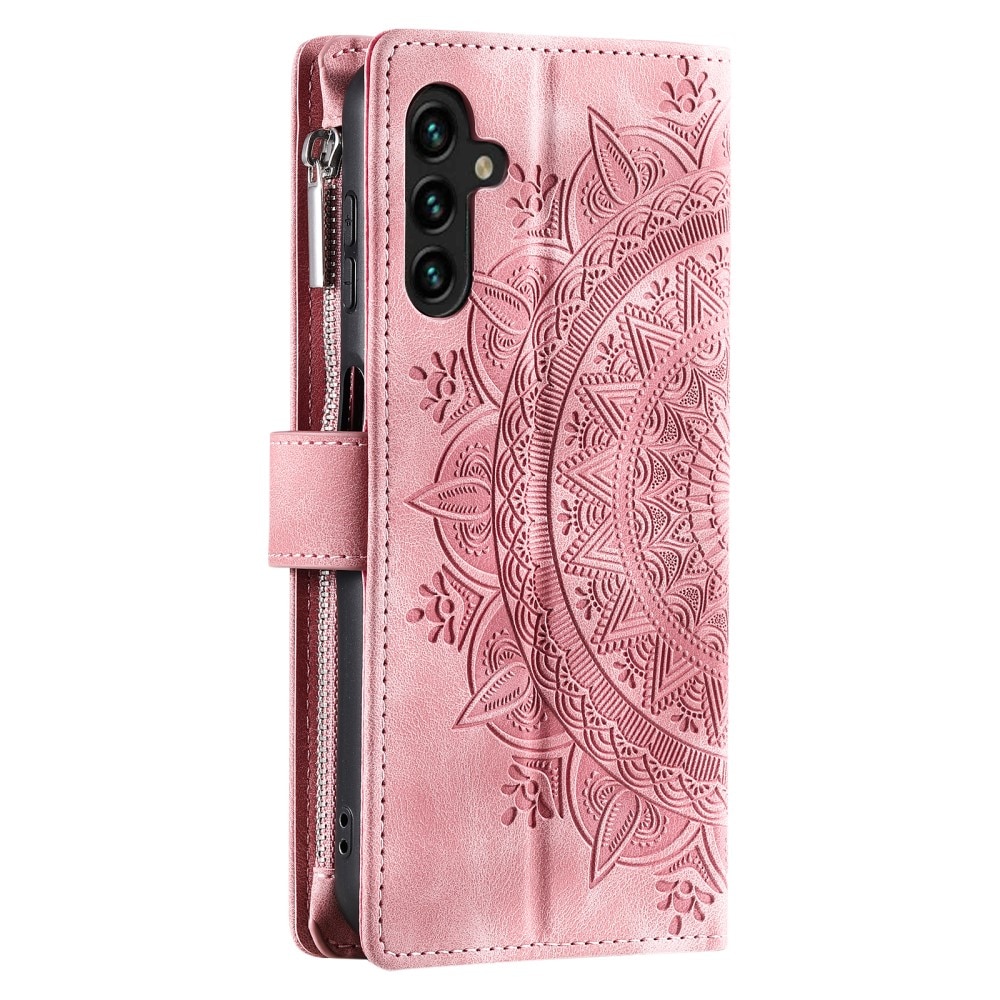 Plånboksväska Samsung Galaxy A54 Mandala rosa