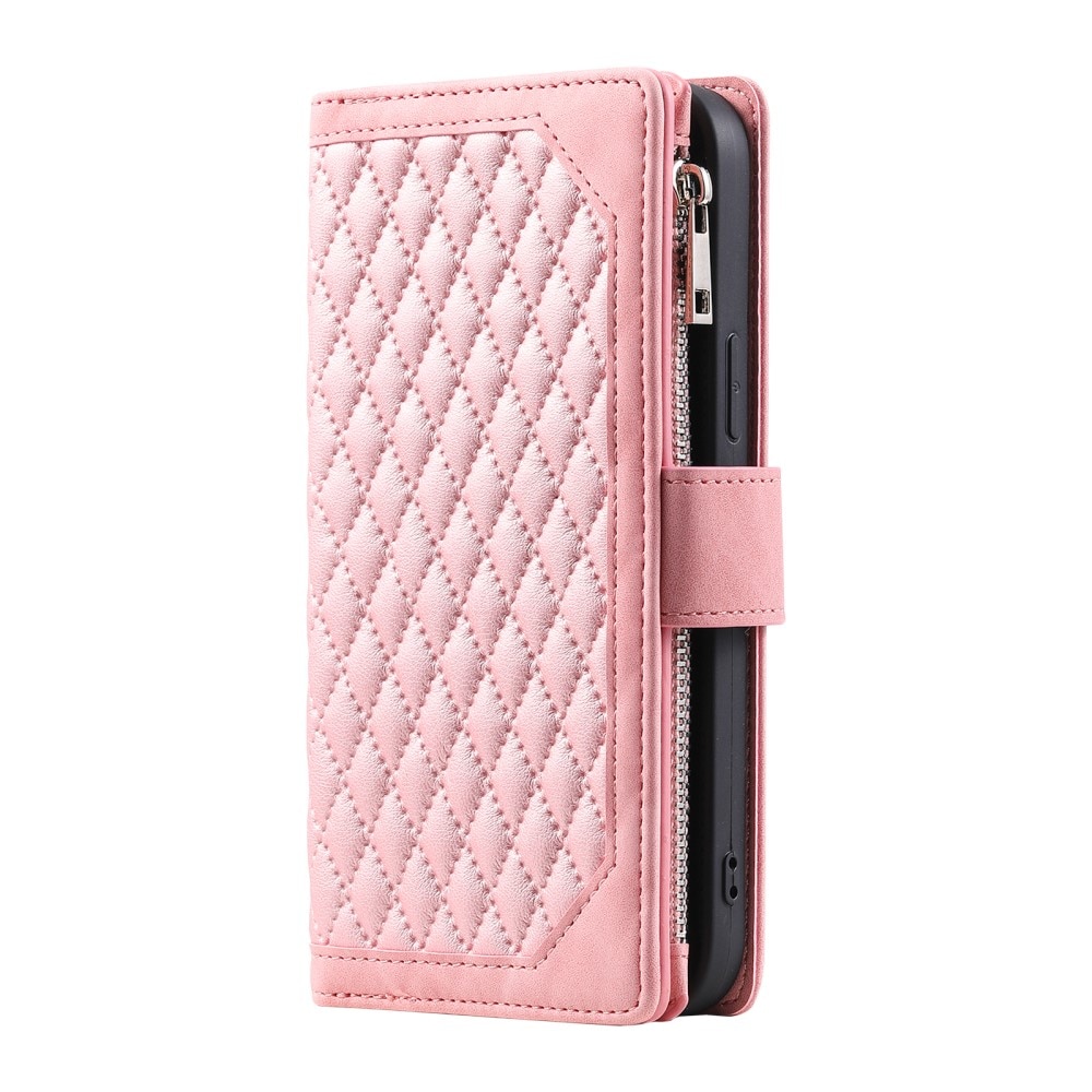 Plånboksväska Samsung Galaxy S23 Ultra Quilted rosa