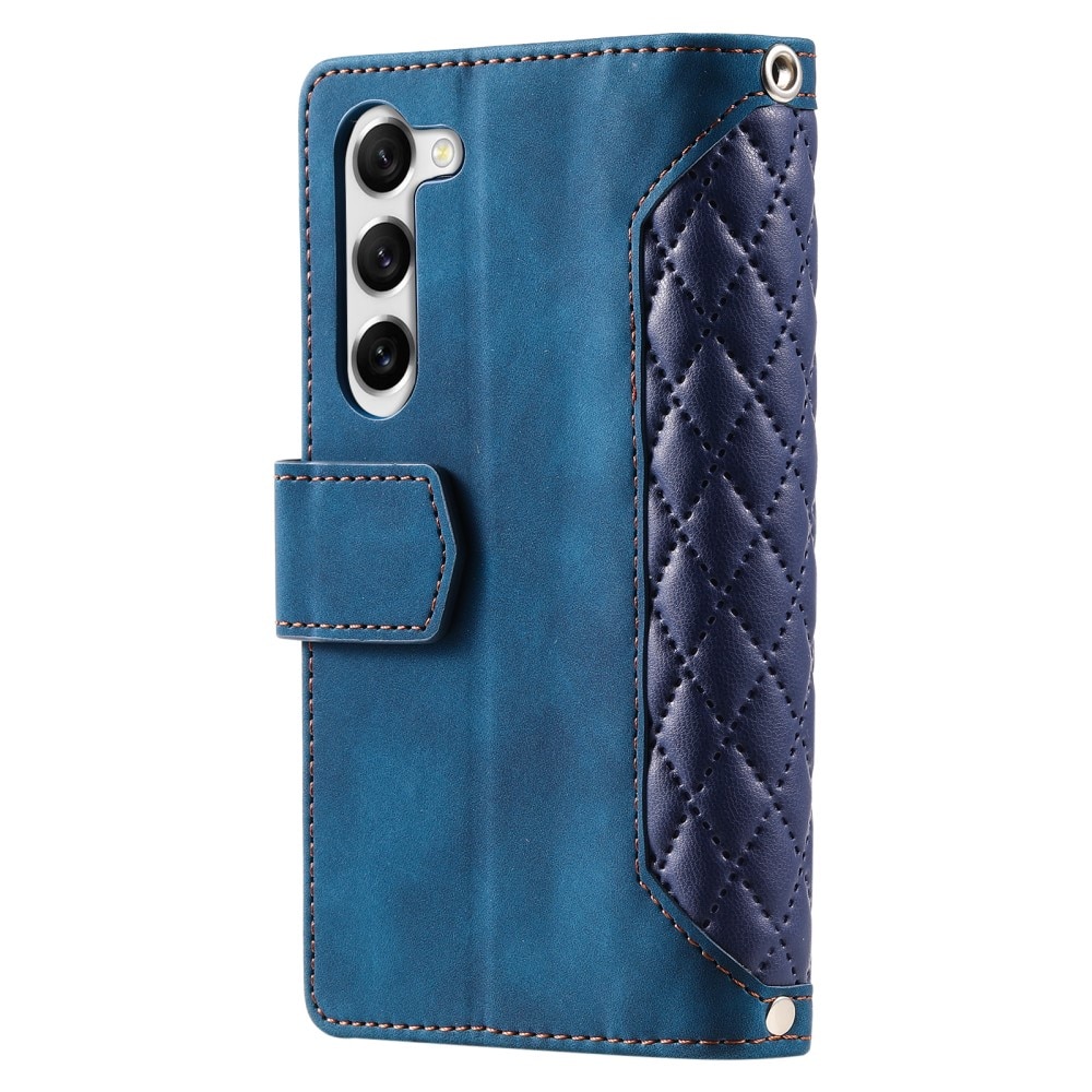 Plånboksväska Samsung Galaxy S23 Quilted blå