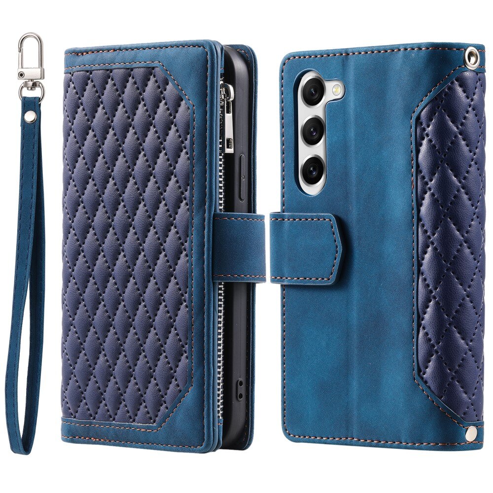 Plånboksväska Samsung Galaxy S23 Plus Quilted Blå