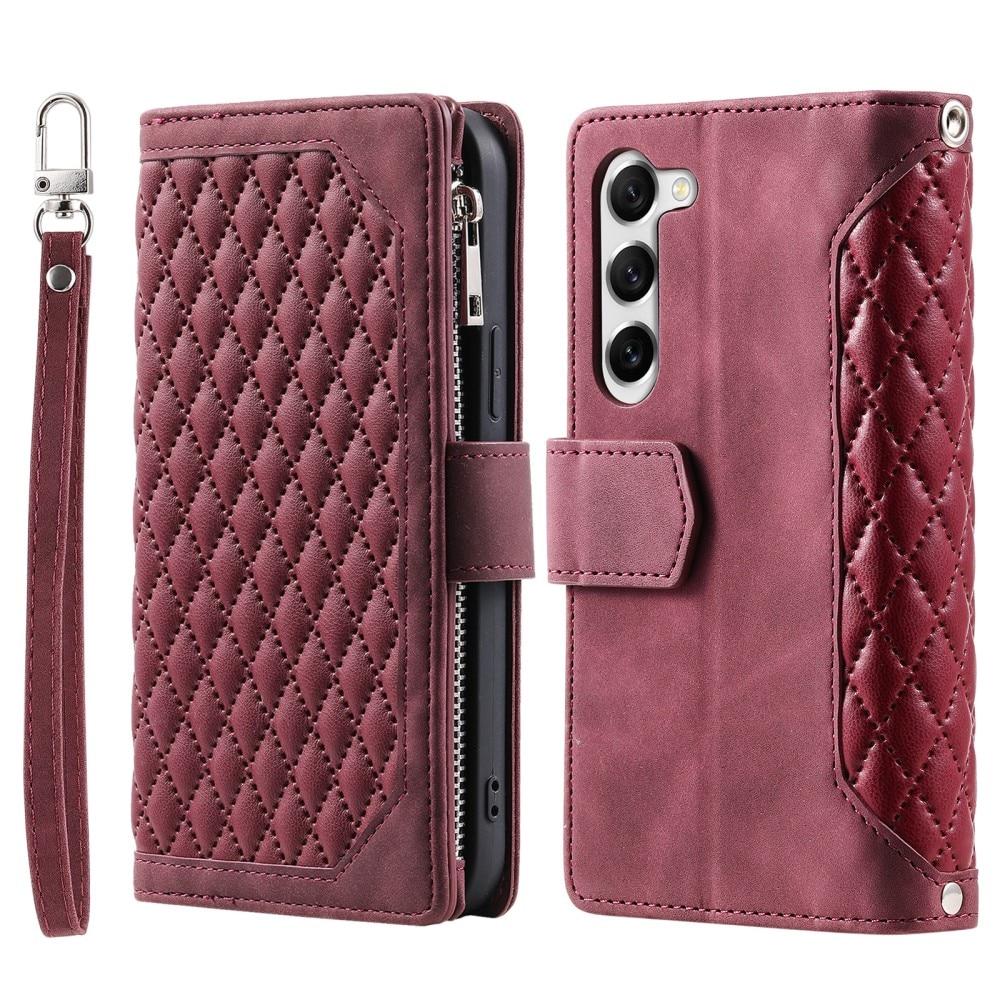 Plånboksväska Samsung Galaxy S23 Plus Quilted Röd