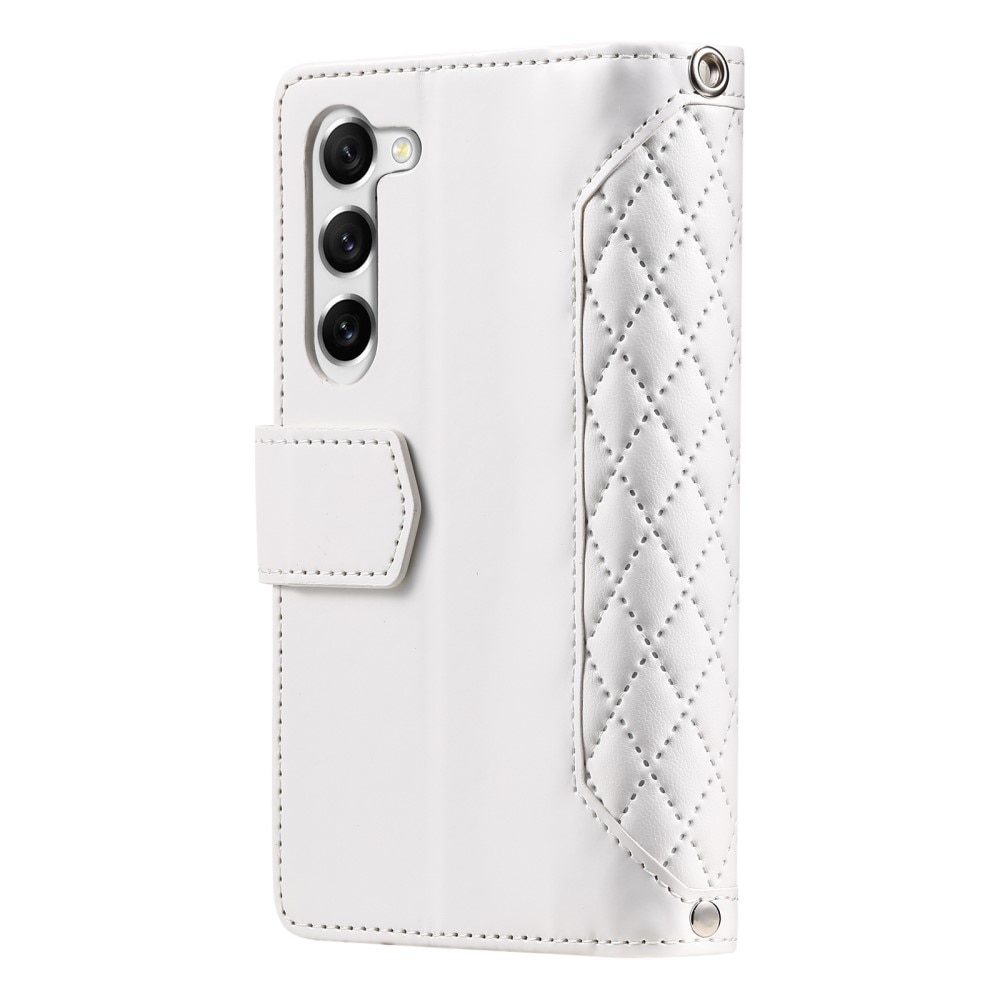 Plånboksväska Samsung Galaxy S23 Plus Quilted Vit