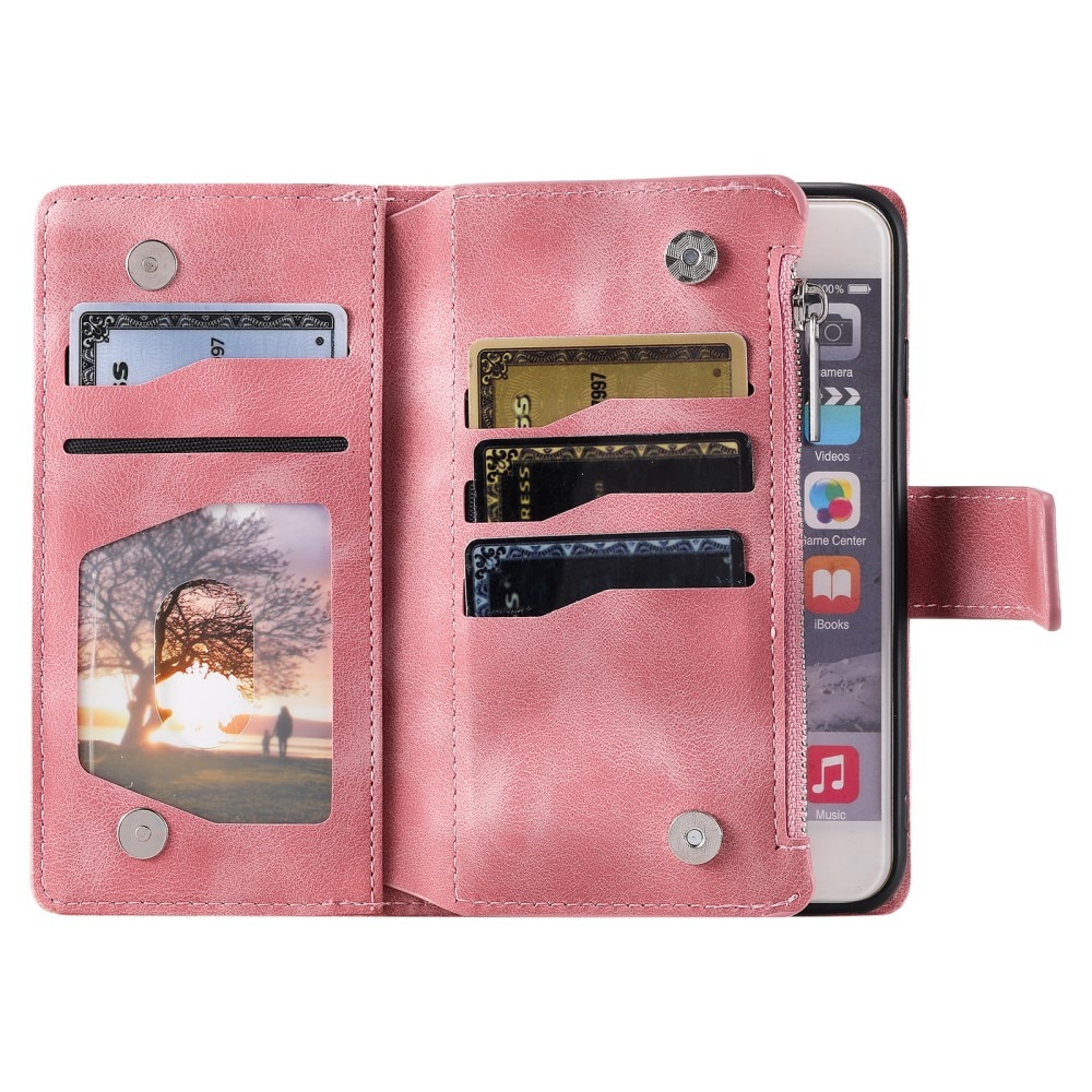 Plånboksväska iPhone SE (2022) Mandala rosa