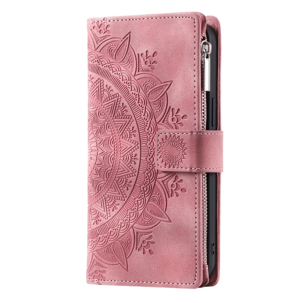 Plånboksväska iPhone 8 Mandala rosa