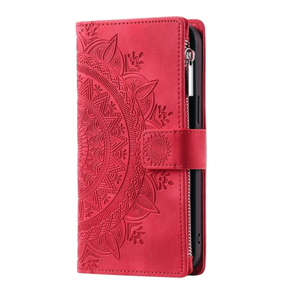 Plånboksväska iPhone 7 Mandala röd