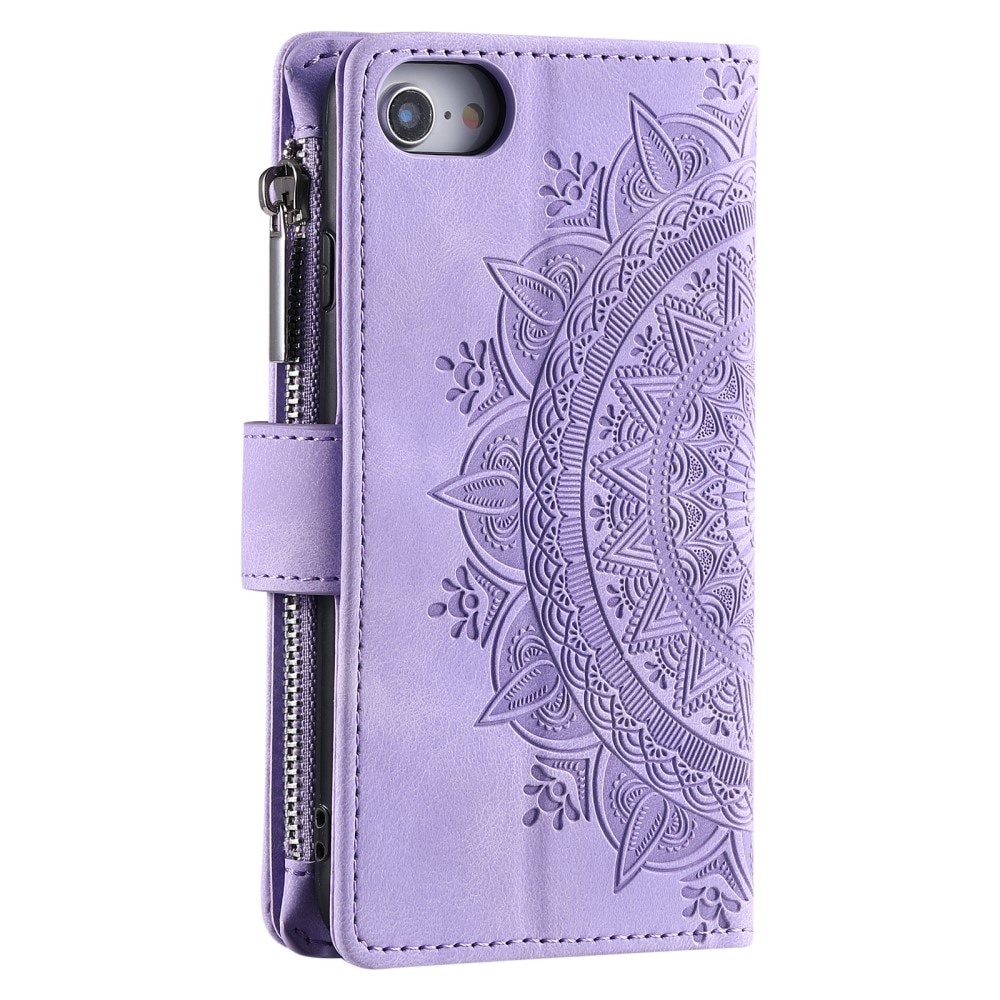 Plånboksväska iPhone 8 Mandala lila