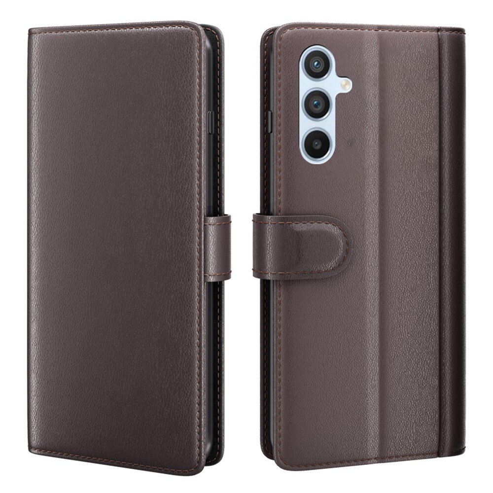 Äkta Läderfodral Samsung Galaxy A54 Brun