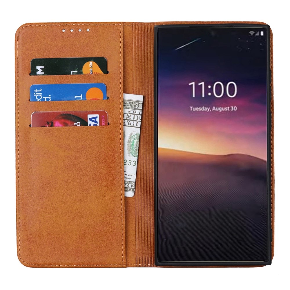 Samsung Galaxy S23 Ultra Slim Mobilfodral cognac