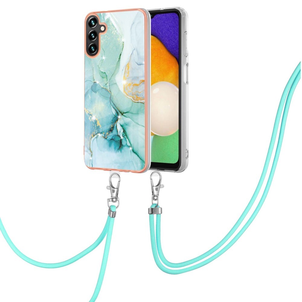 Skal Halsband Samsung Galaxy A54 grön marmor