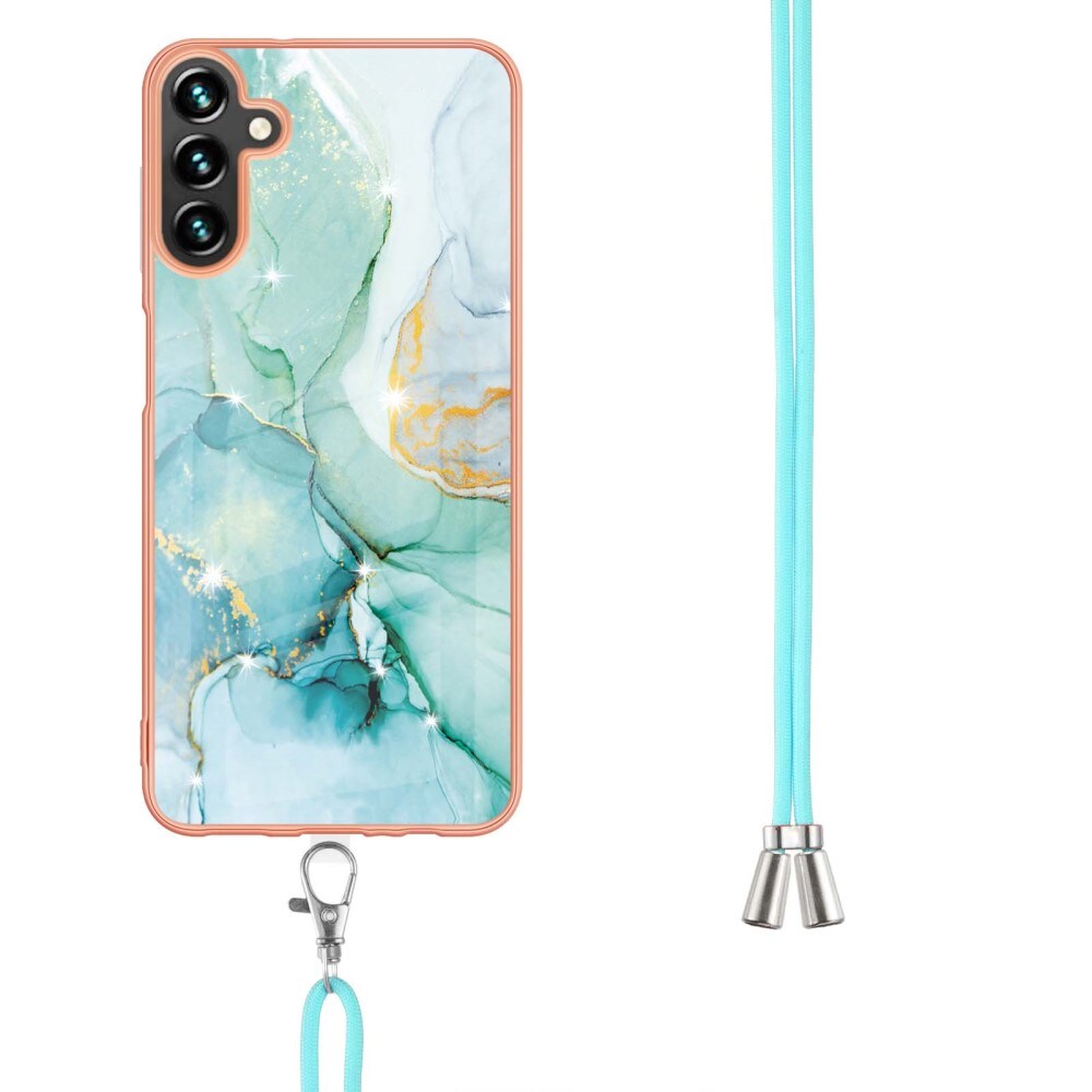 Skal Halsband Samsung Galaxy A54 grön marmor