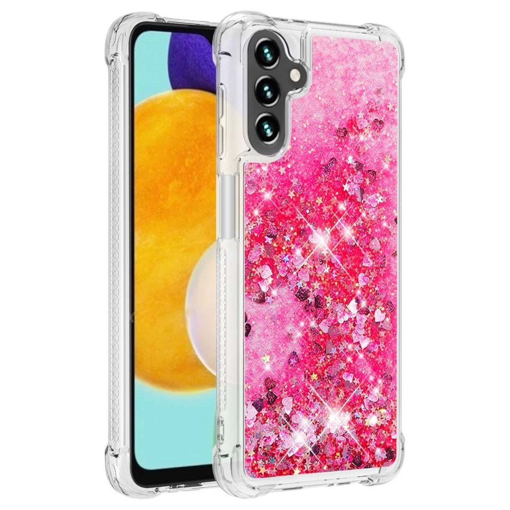 Glitter Powder TPU Skal Samsung Galaxy A54 rosa