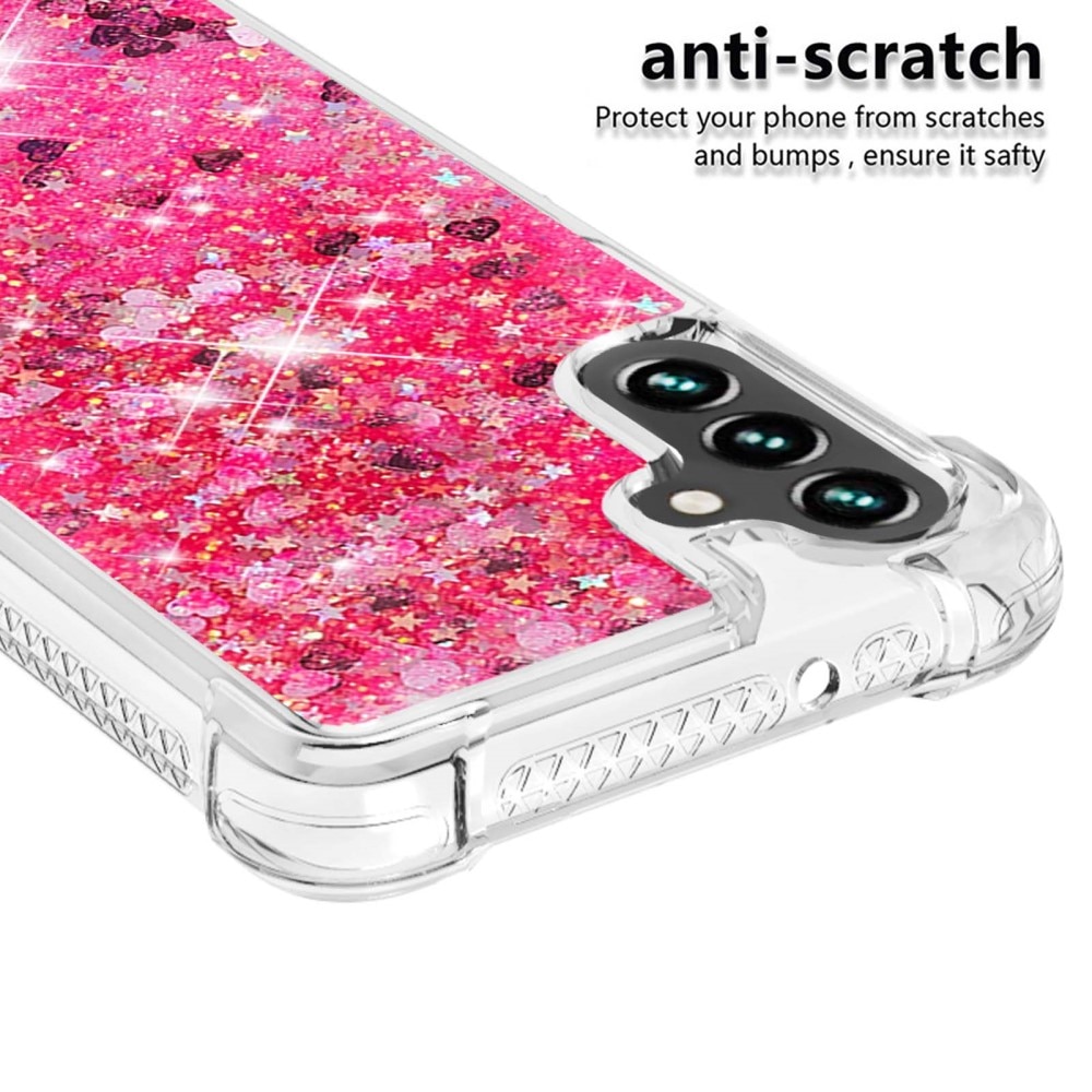 Glitter Powder TPU Skal Samsung Galaxy A54 rosa