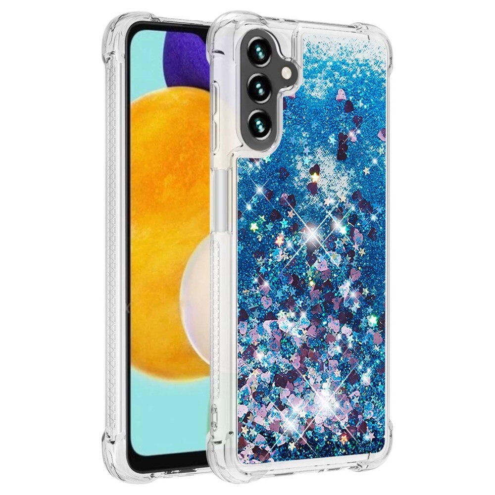 Glitter Powder TPU Skal Samsung Galaxy A54 blå