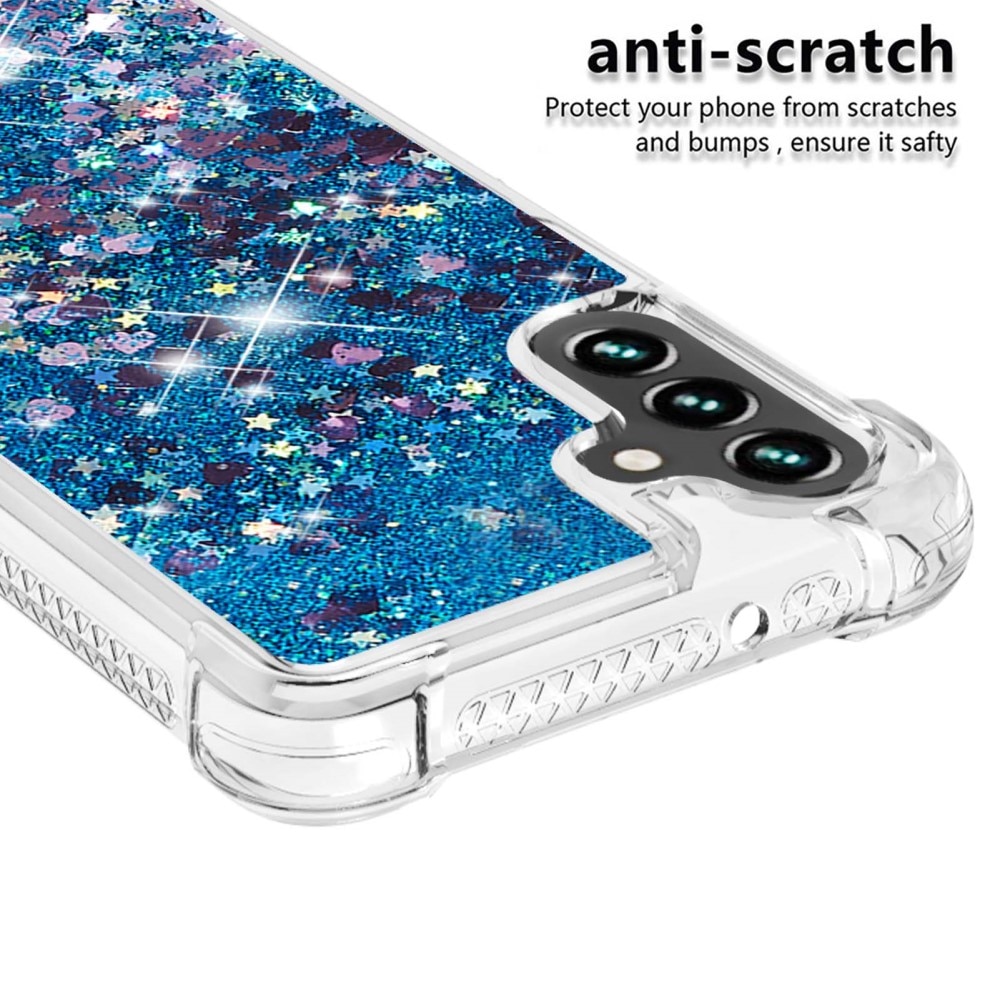 Glitter Powder TPU Skal Samsung Galaxy A54 blå