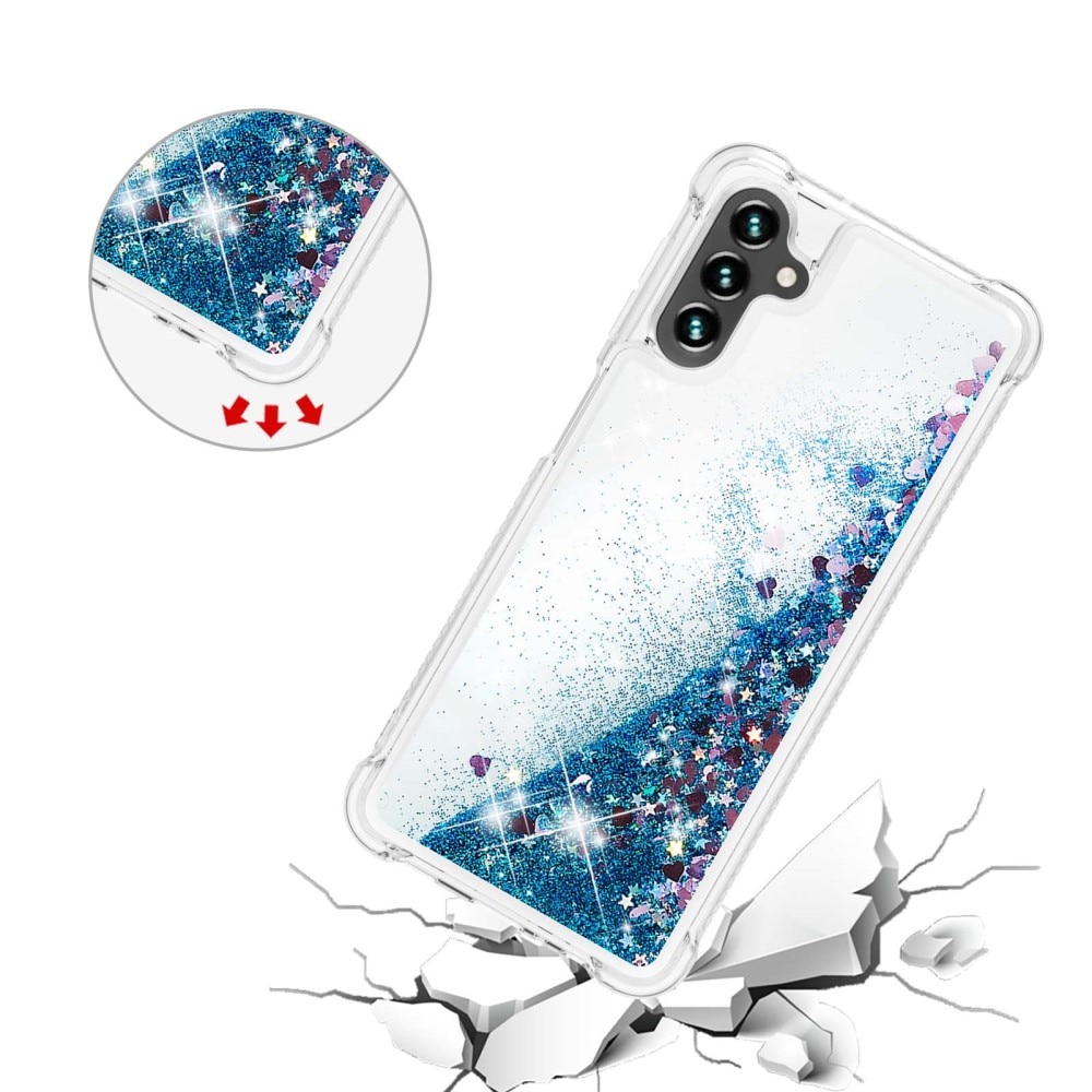 Glitter Powder TPU Skal Samsung Galaxy A54 blå