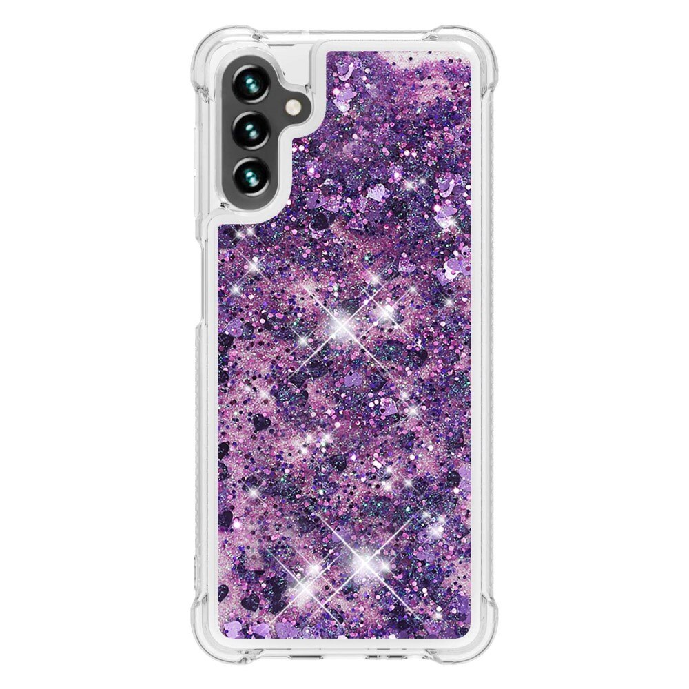 Glitter Powder TPU Skal Samsung Galaxy A54 lila