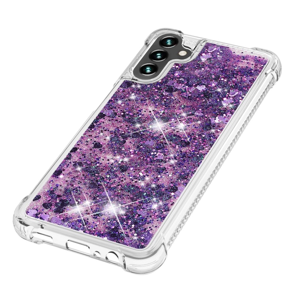 Glitter Powder TPU Skal Samsung Galaxy A54 lila