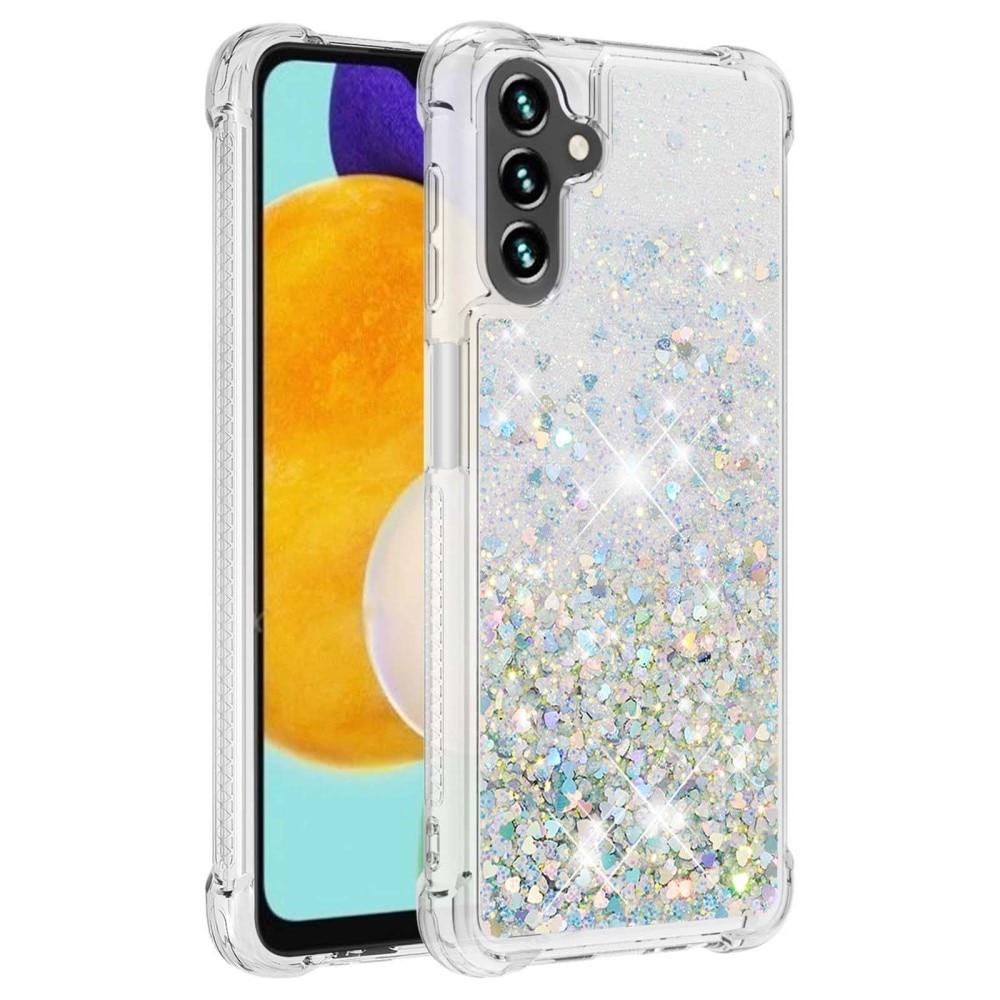 Glitter Powder TPU Skal Samsung Galaxy A54 silver