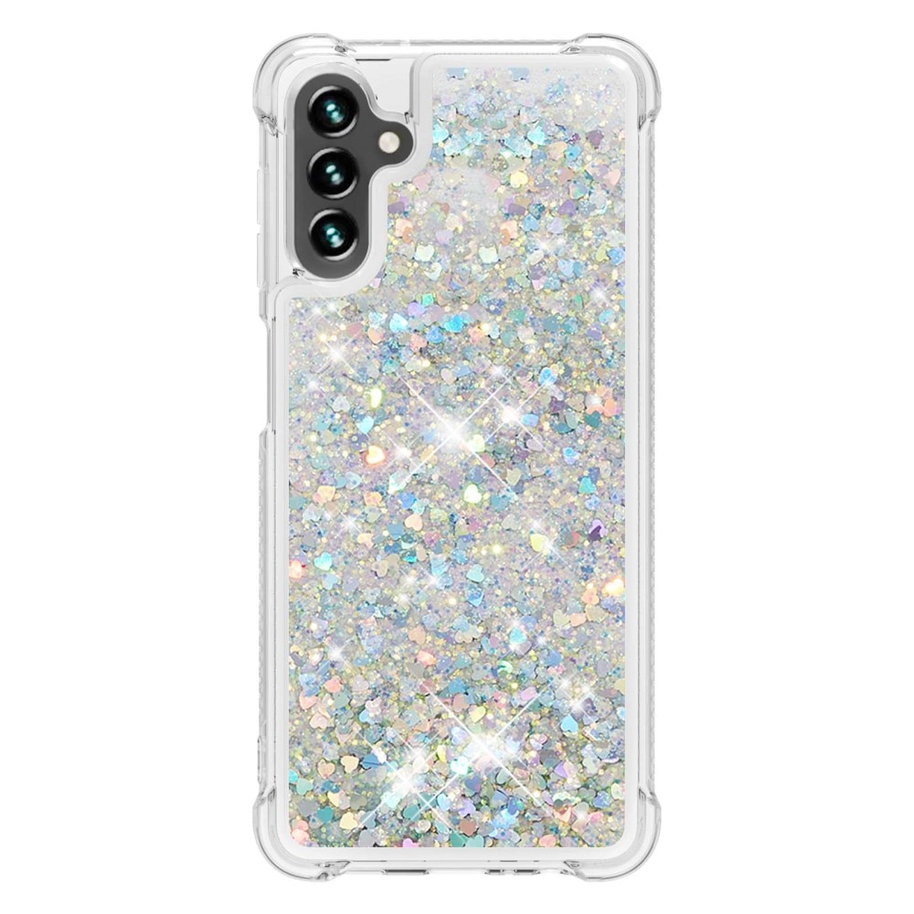 Glitter Powder TPU Skal Samsung Galaxy A54 silver