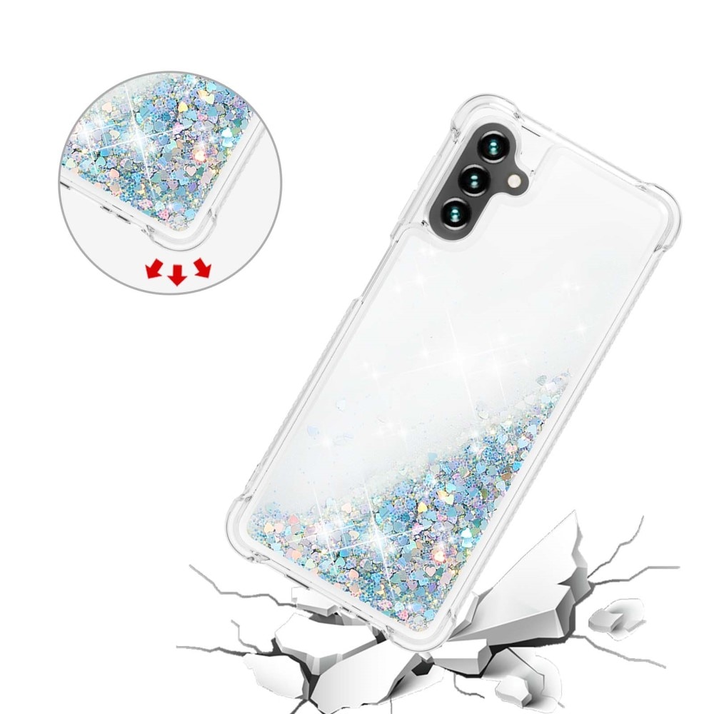 Glitter Powder TPU Skal Samsung Galaxy A54 silver