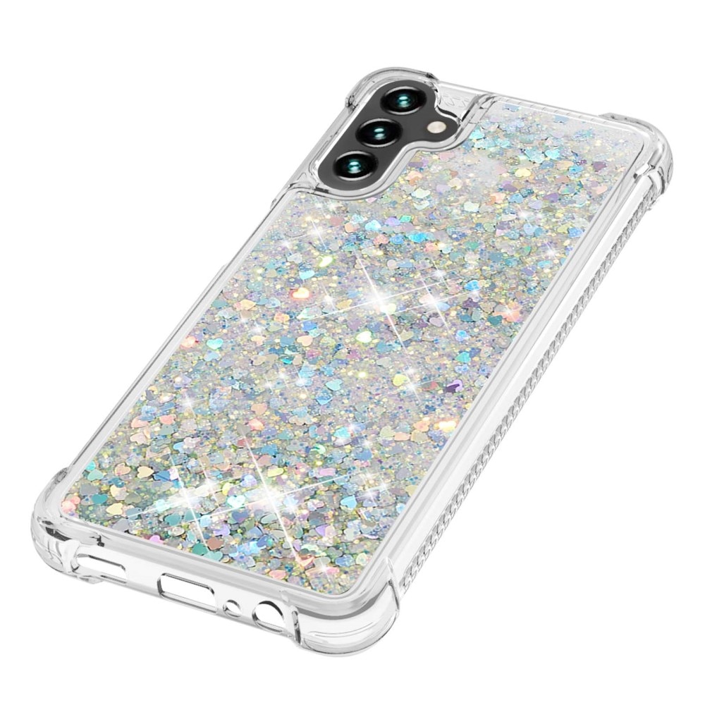 Glitter Powder TPU Skal Samsung Galaxy A54 silver