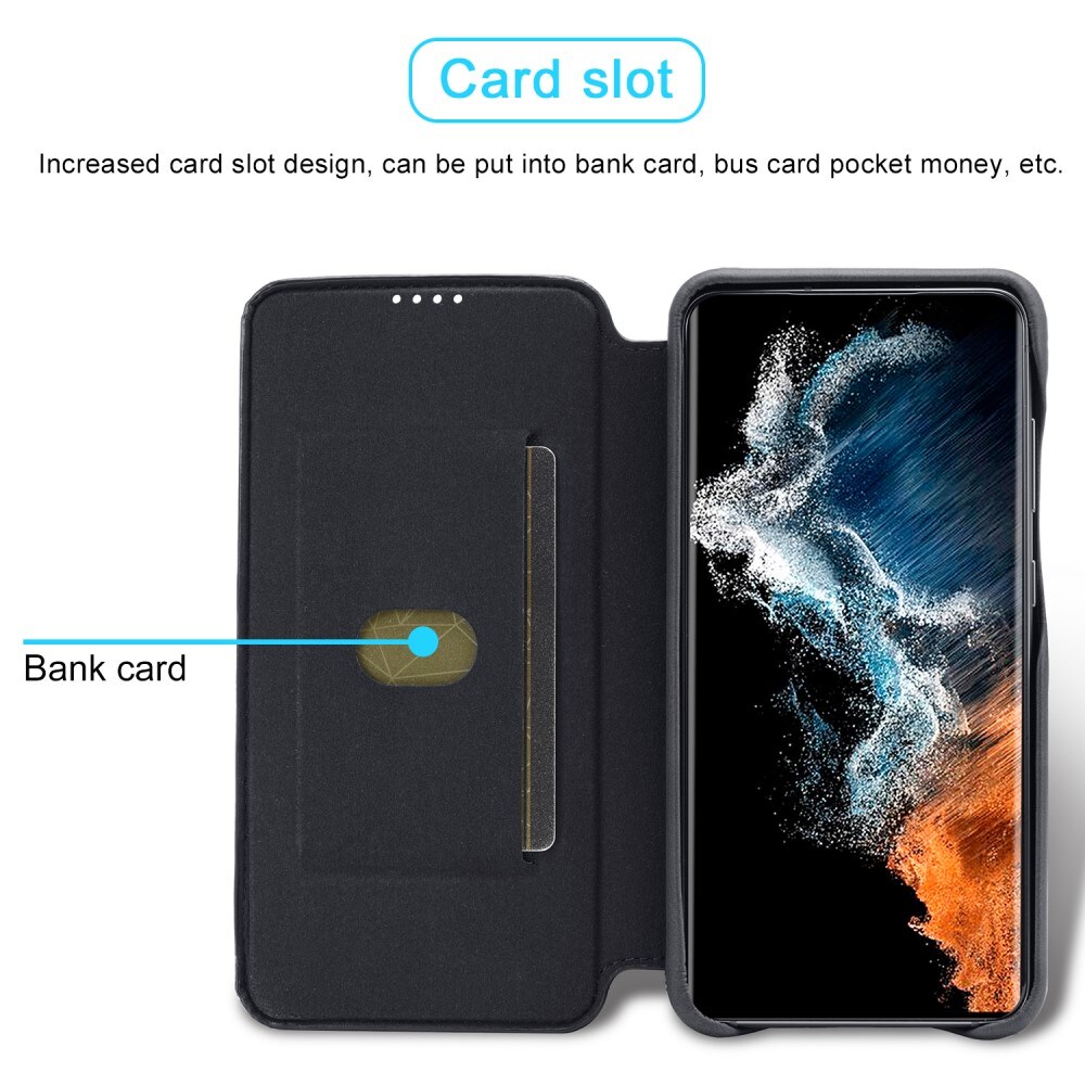 Slim Plånboksfodral Samsung Galaxy S23 svart