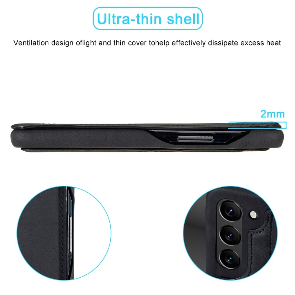 Slim Plånboksfodral Samsung Galaxy S23 svart