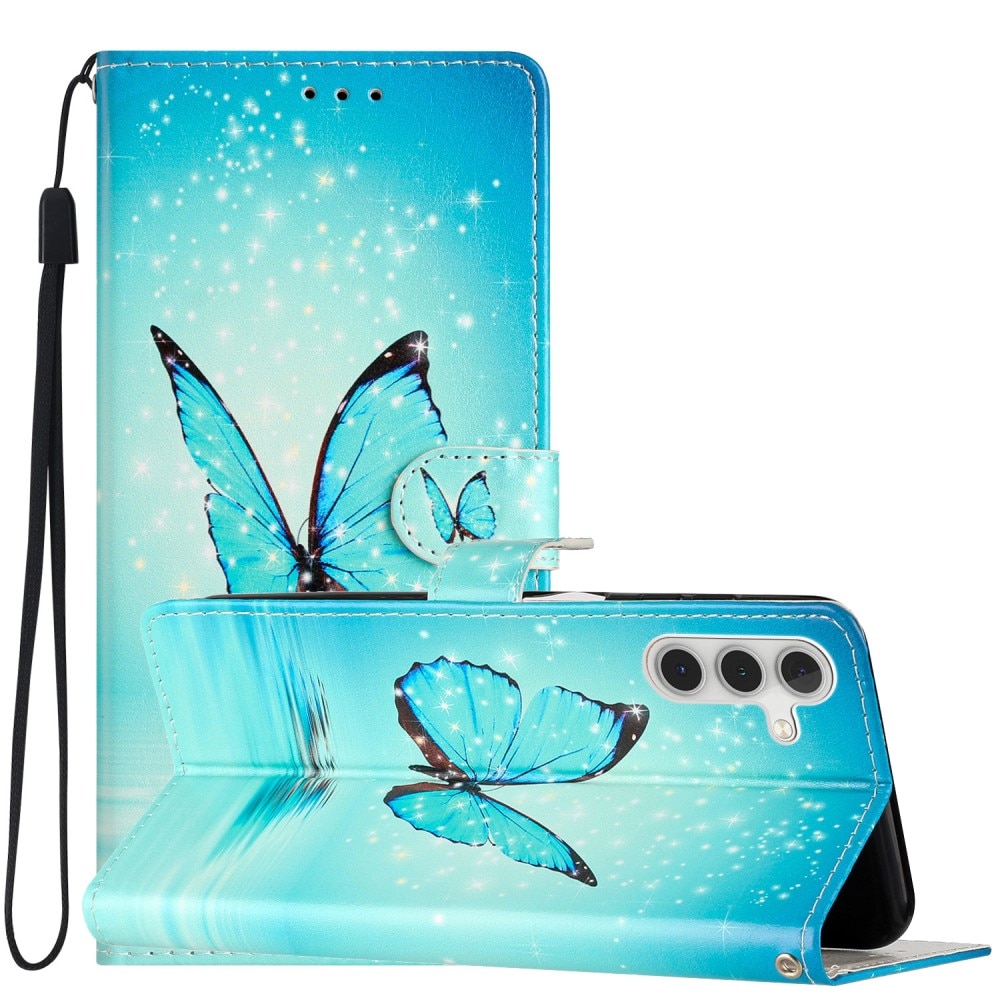 Mobilfodral Samsung Galaxy A54 blå fjärilar