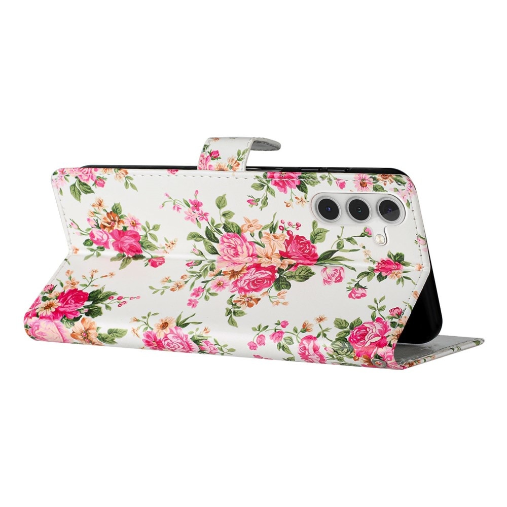 Mobilfodral Samsung Galaxy A54 rosa blommor