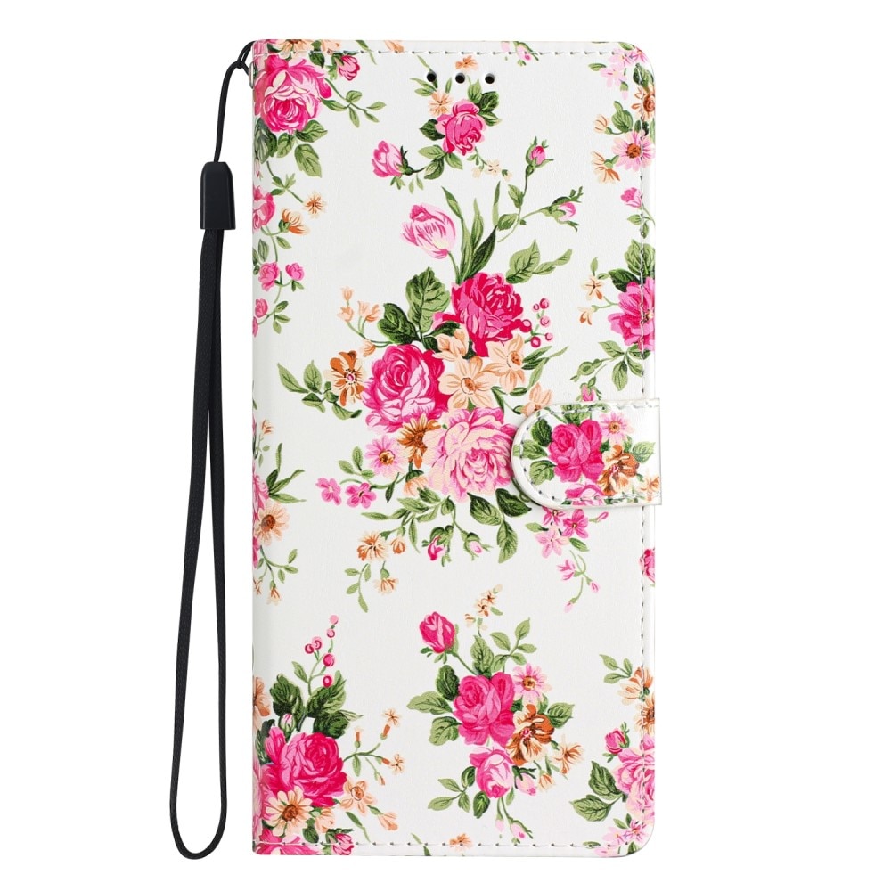 Mobilfodral Samsung Galaxy A54 rosa blommor