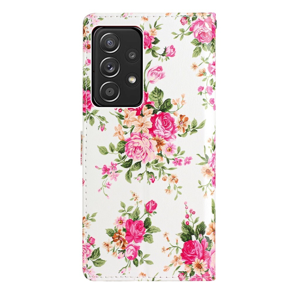 Mobilfodral Samsung Galaxy A53 rosa blommor