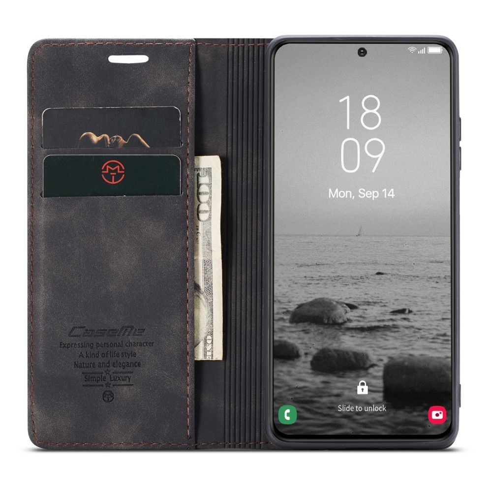 Slim Plånboksfodral Samsung Galaxy S23 svart