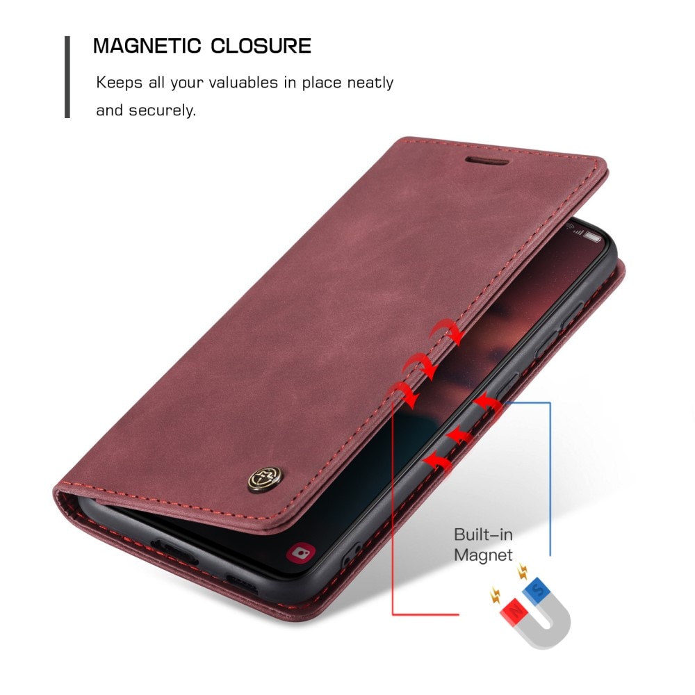 Slim Plånboksfodral Samsung Galaxy S23 röd