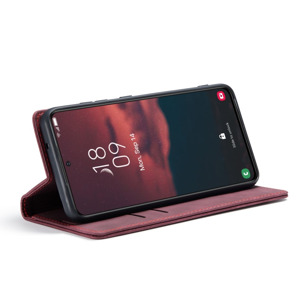 Slim Plånboksfodral Samsung Galaxy S23 röd