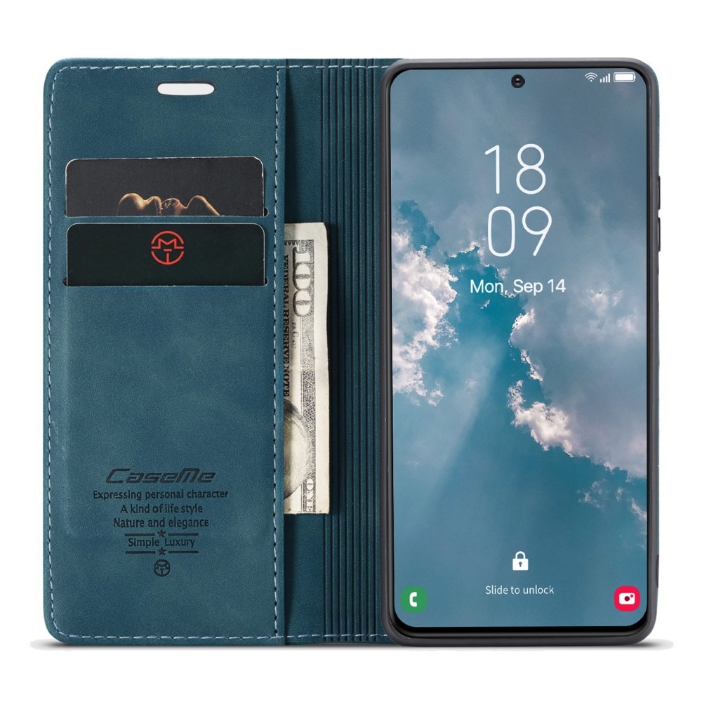 Slim Plånboksfodral Samsung Galaxy S23 blå
