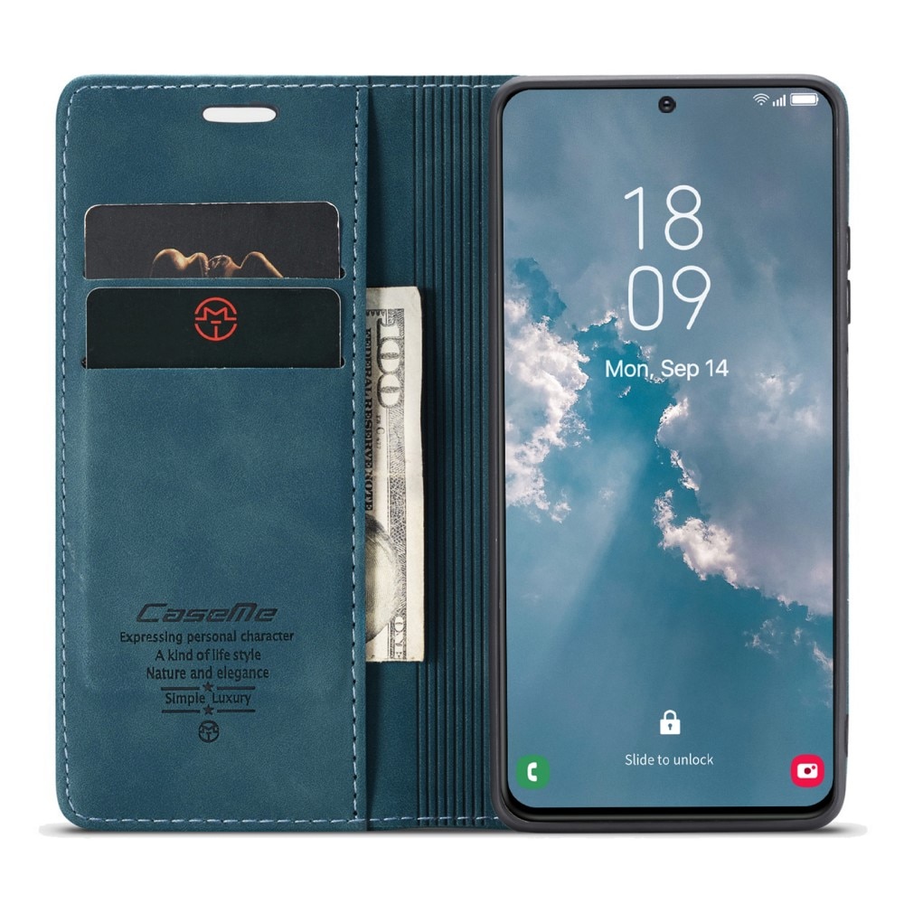 Slim Plånboksfodral Samsung Galaxy S23 Plus Blå