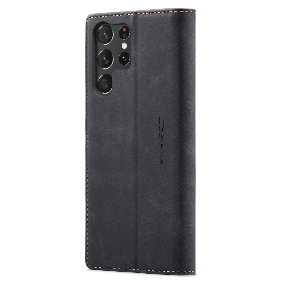 Slim Plånboksfodral Samsung Galaxy S23 Ultra svart