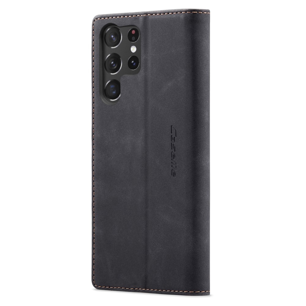 Slim Plånboksfodral Samsung Galaxy S23 Ultra Svart
