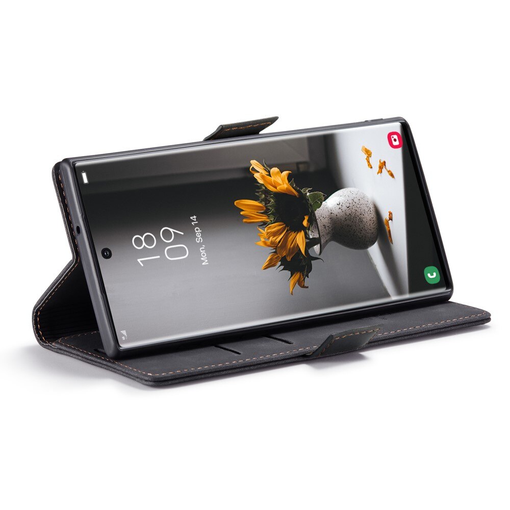 Slim Plånboksfodral Samsung Galaxy S23 Ultra Svart
