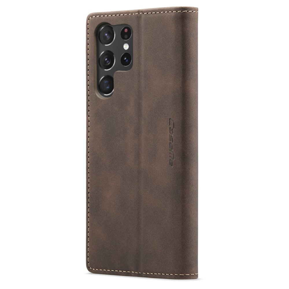 Slim Plånboksfodral Samsung Galaxy S23 Ultra brun