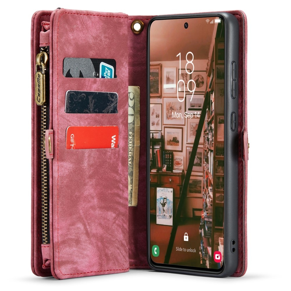 Multi-slot Plånboksfodral Samsung Galaxy S23 röd