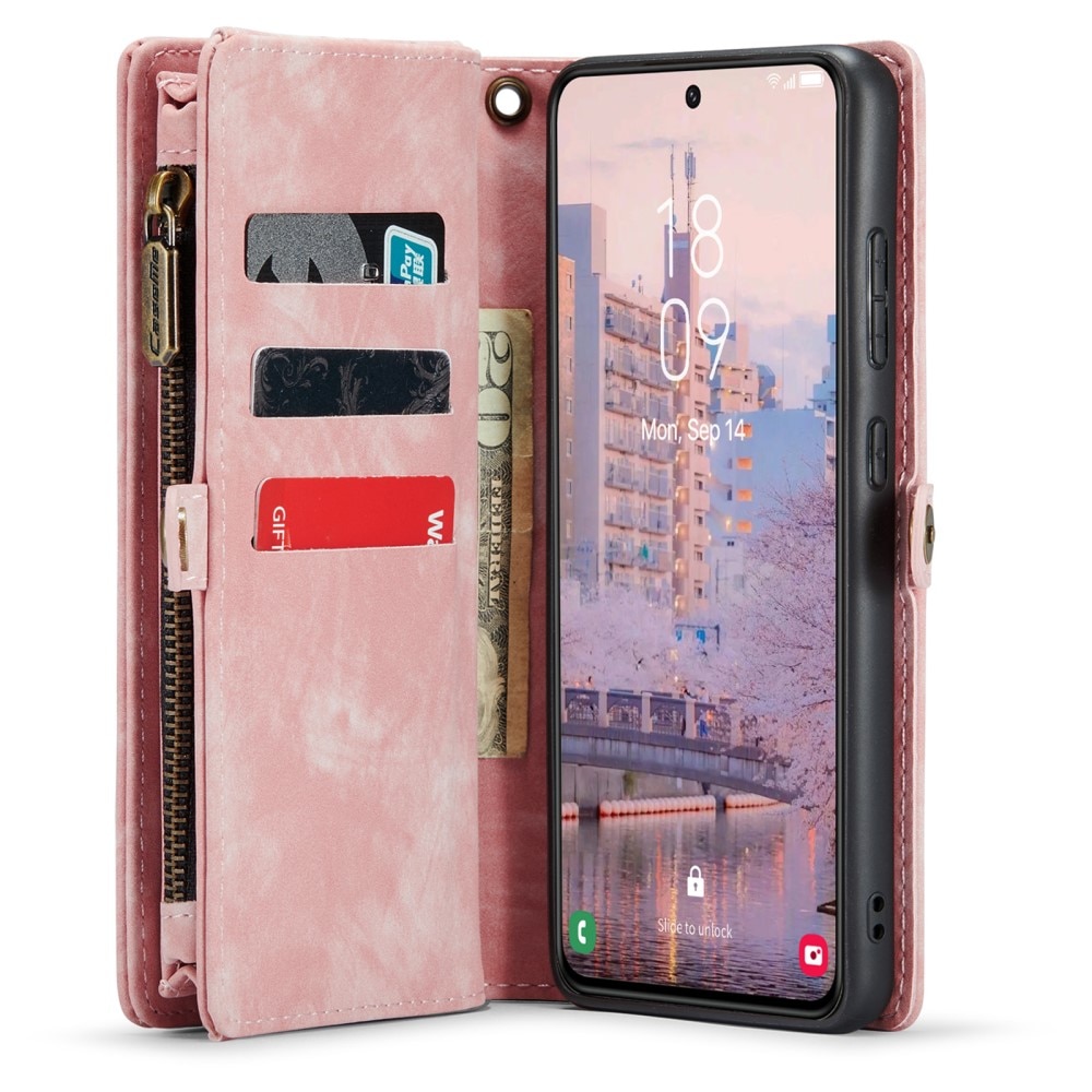 Multi-slot Plånboksfodral Samsung Galaxy S23 rosa
