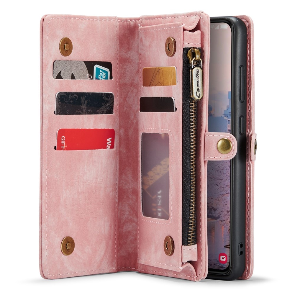 Multi-slot Plånboksfodral Samsung Galaxy S23 Plus rosa