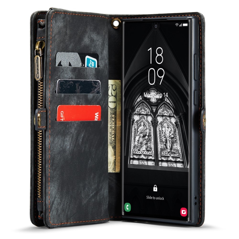 Multi-slot Plånboksfodral Samsung Galaxy S23 Ultra grå