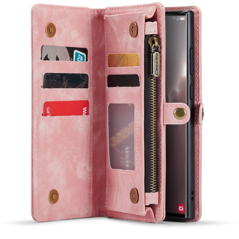 Multi-slot Plånboksfodral Samsung Galaxy S23 Ultra Rosa
