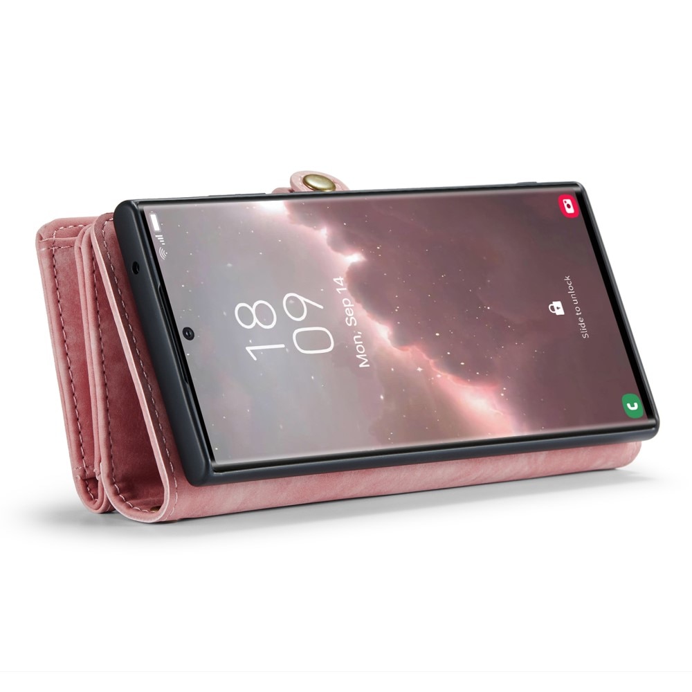 Multi-slot Plånboksfodral Samsung Galaxy S23 Ultra rosa
