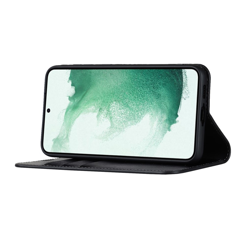 Mobilfodral Äkta Läder Samsung Galaxy S23 Plus Svart